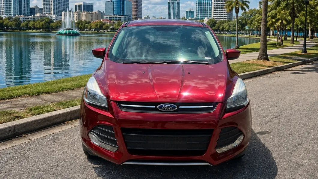 Ford Escape 2018 de frente, flota de Pick'N Go Rent A Car en Orlando